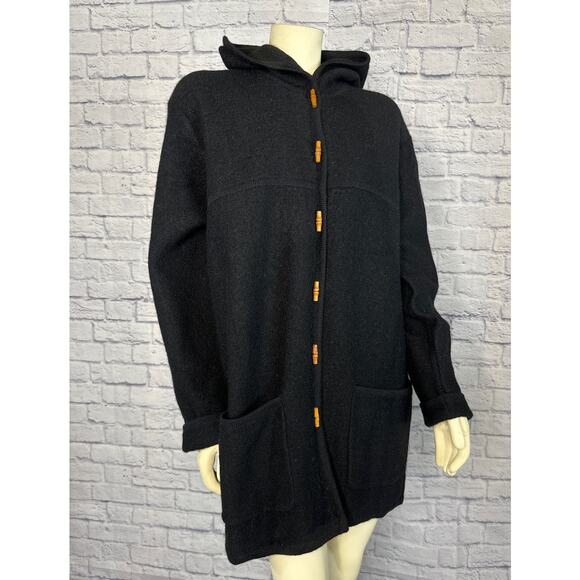 Vintage Karen Scott cardigan 100% Wool Wooden Toggle made Australia size large - Picture 15 of 16